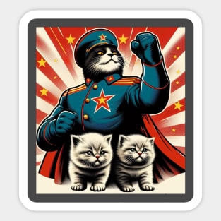Cat Propaganda Sticker